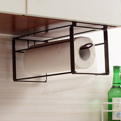 Creative kitchen towel rack hanging hook type cabinet door roll holder Seamless Wrought Iron hanging racks are free. Magenta [simple packaging] -340ML