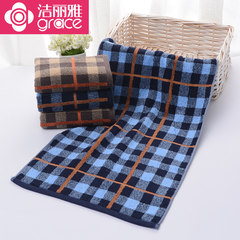 Jieliya genuine cotton towel Cotton Towel elegant soft water absorption cleansing towel bag mail 3 men brown 72x34cm