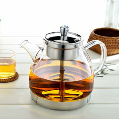 Heat resistant glass, large capacity teapot, electromagnetic stove, tea pot, health care, filtration, steaming teapot, mailing 02 1400ml