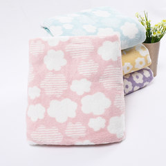 Big bath towel, lovely cloud printing AOKEE Japanese bath towel for adult children, thickening bath towel for beauty salon Yellow flower 75x150cm