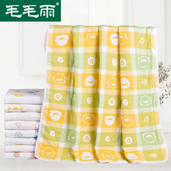Drizzle, six layers of gauze, mushrooms are pure cotton type a baby quilt, gauze towel bath, soft skin quilt for children Thick section color mushroom 110x110cm
