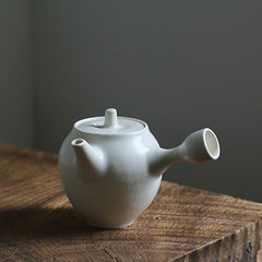 Hand made porcelain, hand side Japanese style pot, ceramic single pot tea set, tea set, Gongfu tea set, Jingdezhen