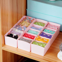 The European Runzhe underwear box 3 piece drawer wardrobe can be superimposed underwear and socks plastic finishing box Pink (3 Piece Set)