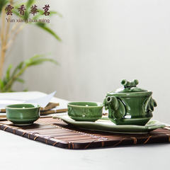 Celadon ceramic cup Quik a pot of two cup two cup of tea is tea cup Kung Fu Tea Set Quik bamboo cup