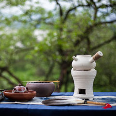 White mud boiled Teapot Set Japanese pottery sand Diao jade Book sand pick tea Diao Chaozhou Wei Kung Fu tea teapot Teapot with Japanese cool stove
