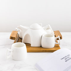 Strange good quality creative Japanese ceramic tea set, six pieces of belt tray, afternoon tea set 6 Six sets of Japanese ceramic tea set