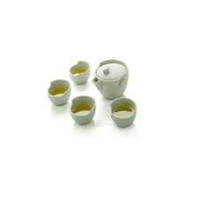 Taiwan built a Ru porcelain tea set is a pot of Kung Fu Tea Cup Cup four piece Ru 6 transparent