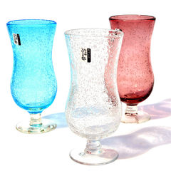 Export color lead free crystal glass, bubble cup with pedestal, juice cup, red wine cup, Champagne Cup, wine cup transparent