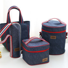 Portable box lunch box board waterproof cloth Oxford drum bag bag Mommy rice bag lunch bag Carry money