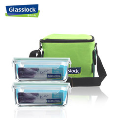 South Korea Glasslock toughened glass heat preservation box lunch box Sanko clouds bowl two GL32