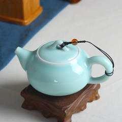 Longquan Yixing Ceramic Teapot Ruyao celadon Kung Fu tea Pu'er Tea teapot charm green glazed pot Di Mei Ziqing