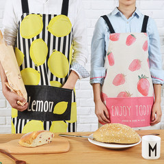Fresh cotton fabric sleeveless apron apron men and women fashion lovers cooking oil kitchen coverall apron Watermelon summer 002
