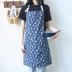 Japan Cuche Japanese Cotton Apron Home Furnishing clean kitchen cooking Cotton Apron bakery and clothing Black rhombus