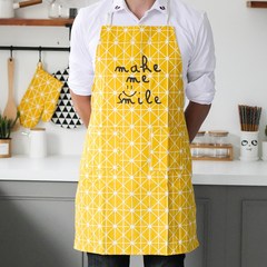 Nordic style apron kitchen, cotton adult kitchen restaurant, baking barista, milk tea shop Gray plaid skirt