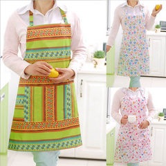 Korean fashion Kitchen Apron oil proof antifouling waterproof mildew cute female adult Princess gown apron. Green florets