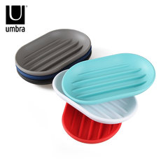 Umbra simple travel soap box style creative soap box toilet soap holder Home Furnishing water storage rack Blue wave 276