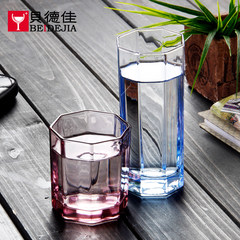 Green apple, star anise anti slip glass cup, color glass cup, milk cup, home Gaestgiveriet Hotel juice cup Blue trumpet 225ML