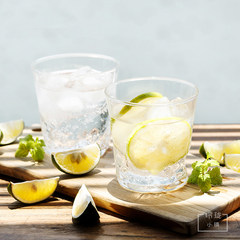 Japanese import pin, lead-free glass, relief Japanese cup, juice cup, cup, hammer cup, cup C large high cup (7*11cm) 245ml