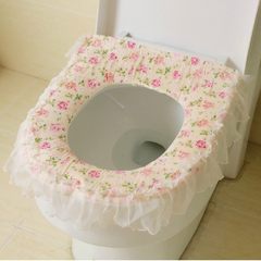 Pure cotton quilted toilet ring, toilet seat, toilet seat, toilet bowl, toilet seat, toilet ring Color words toilet trap