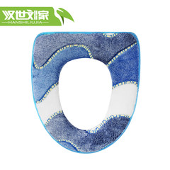 Plush thickening, warm cleaning, sticky button toilet seat pad, toilet seat, toilet seat, seat ring, buy 3 to send 1