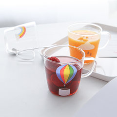 The two package dates are rainbow glass, creative high boron heat-resistant milk cup, juice cup, coffee cup Rainbow money