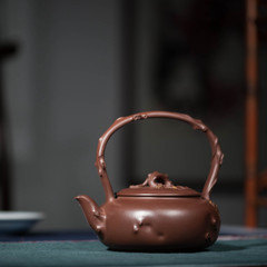 Yixing purple teapot tea set, Zhang Dongmei all handicraft landscape cup cup, silver Yin autumn pot 500cc collection