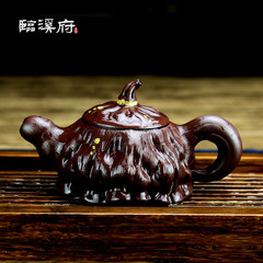 Yixing Zisha masters pure handmade teapot genuine Purple mud ore lotus pot of Kung Fu tea boutique Boutique lotus pot - old Purple mud paragraph