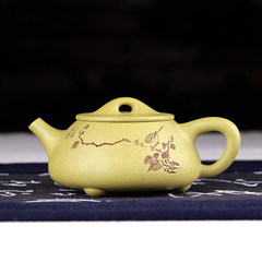Yixing Zisha masters handmade Jingzhou stone scoop purple clay pot tea ore section Some mud carving models (14 holes)