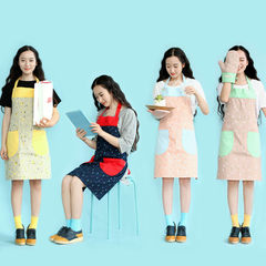 Original edition Korean Cute Canvas apron, sleeveless kitchen, home apron, coffee shop apron, lovers apron Meteor hourglass