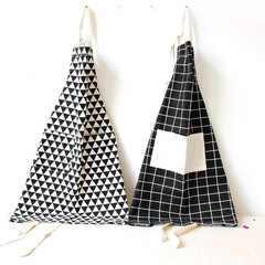 Or ten years adult Cotton Apron Cooking Apron restaurant overalls IOPP Home Furnishing fashion overclothes Green rhombus