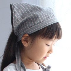 Japanese striped kitchen hood, lampblack cooking chef, home hat, food waiter, children's triangle scarf Maroon (adult)