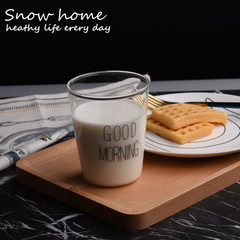 Snow INS Japan Goodmorning heat-resistant glass cup milk cup breakfast cup transparent juice cup Glass - white