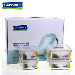 South Korea Glasslock three cloud toughened glass box lunch bowl GL25-4AB four piece