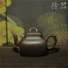 He is Yixing handmade teapot in ancient 240cc powder sand old Purple mud pure handmade