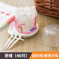 Japan imported dental floss bow fine flat wire teeth swab portable nursing teeth cleaning rod 40 tasteless