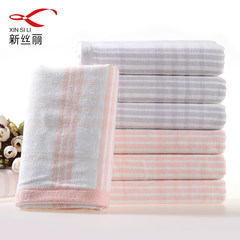 Pure cotton gauze towel, light color thin stripe, simple creative towel, adult towel, towel, a single package gules 74x34cm