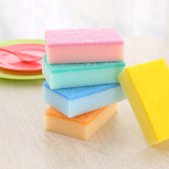 FASOLA sponge cleaning kitchen cleaning, magic cleaning, washing dishes, washing pan, scouring cloth, strong dirt removal, sponge wipe 5 color mixing