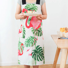 Flamingo sleeveless apron American fabric Household Kitchen Apron apron chef cooking and baking the cover Leaves Flamingo apron