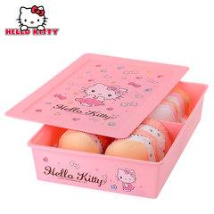 Hello Kitty underwear storage box drawer type plastic storage box containing bra underwear socks post Pink diamond size 15 with lid