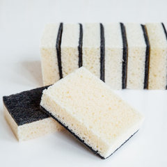 10 Piece kitchen sponge double magic brush pot artifact 100 clean cloth clean and wash brush Coffee