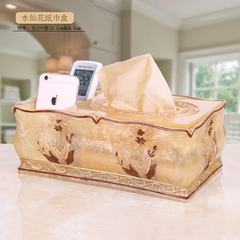 New paper towel box, resin creative paper box, European style, idyllic romantic paper suction box, remote control receiver cylinder Pink Lady tissue box