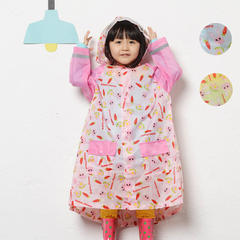 The new boy girl child children raincoat Korean foreign trade with contact a Yupi raincoat bag mail bag Trumpet (S) Pink