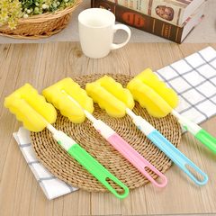 The detachable lengthened hanging kitchen thick sponge brush cup bottle brush brush cleaning health cup brush color random