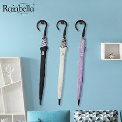 The umbrella handle and double increase dual-purpose automatic business umbrella sunscreen black glue straight handle umbrella Xiuzi