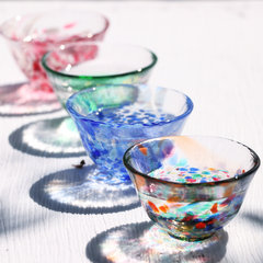 Jin Zhong food drawahouse pumice glass color crystal glass imported from Japan Color flow