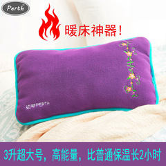 Perth Perth high density PVC safety and environmental protection 3L super large water injection hot water bag, warm palace, hands and feet bed matching Purplish red