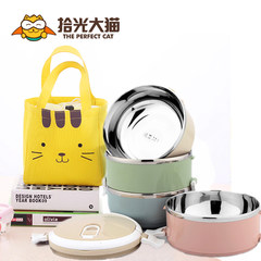 304 stainless steel insulation lunch box barrel cute 3 double deck student bento box, multilayer adult 3 layer Japanese lunch box 3 layers of Nordic powder