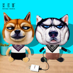 USB charge hand warmer pillow core far infrared DOGE two Kazakhstan cartoon cat dog raised hand gift Lovely cat doll (USB triangle bow tie)