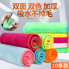 Every day special price, thickening water absorption embossing cloth, no oil, no hair, clean cloth, kitchen, washing towel, wipe bowl 10 sided double color cloths (18*27cm)