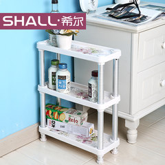 Hill two / three shelf, kitchen seasoning rack, bathroom and bathroom combination multifunctional storage rack, mail white